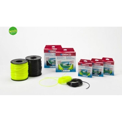 FILO DECESPUGLIATORE IN NYLON COLORE GIALLO Ø 3 mm x 10 mt PROFILO QUADRO - GEKO