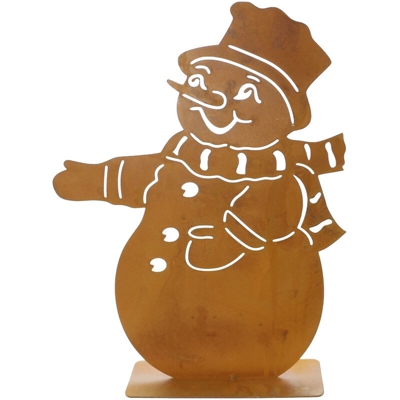 Ornamento pupazzo di neve retro in ferro battuto 224293