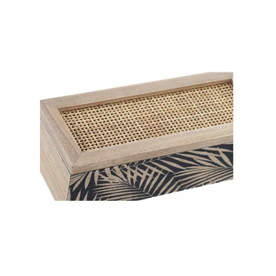 Scatola per Infusioni Griglia Rattan Legno MDF (24 x 10 x 7 cm) - Dkd Home Decor