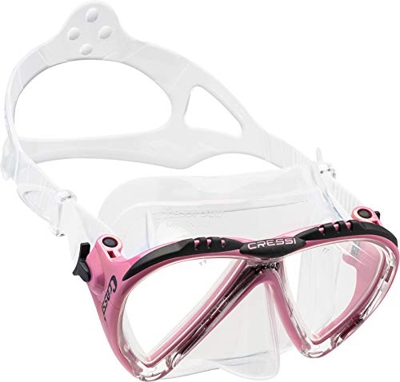 Cressi Lince, Maschera Unisex – Adulto, Trasparente/Rosa