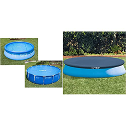 Intex-29022 Telo Termico Easy-Frame, Colore Blu, 366 cm, 29022 & 28022 Copripiscina Easy Cm 366 Art. Pulizia E Manutenzione Piscina Gioco Estivo 374,  características