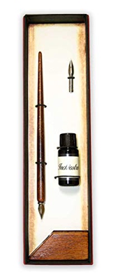 Penna stilografica in legno naturale - inchiostro compreso Made in Italy