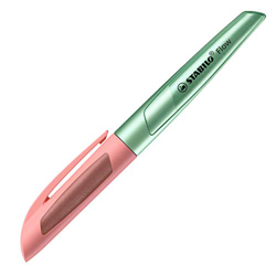 Penna Stilografica - STABILO Flow COSMETIC in verde metallizzato/albicocca - 1 penna - Cartuccia inclusa en oferta