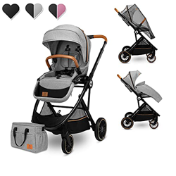 Lionelo Riya passeggino leggero fino a 15 kg sedile rivolto in avanti e all'indietro cappottina XXL con materiale di protezione solare zanzariera para precio