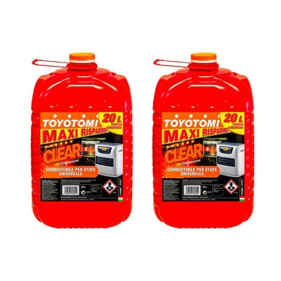TOYOTOMI Tanica Clear 20 Lt Combustibile Per Stufe - Confezione da 2