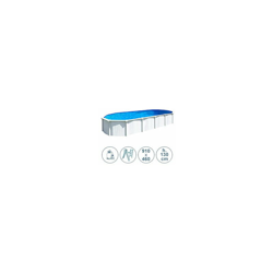 Piscina fuori terra in acciaio WHITE POOL 910x460x130 cm en oferta