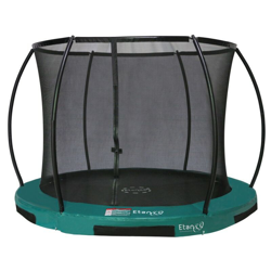SOLO TRAMPOLINO Tappeto elastico interrato rotondo 305cm con rete di sicurezza - verde. Trampolino con perfetto rapporto qualità prezzo per anni di en oferta