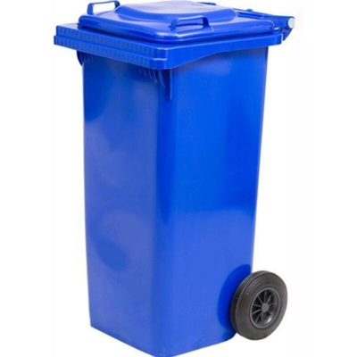 Pattumiera Lt.120 Con Ruote Blu