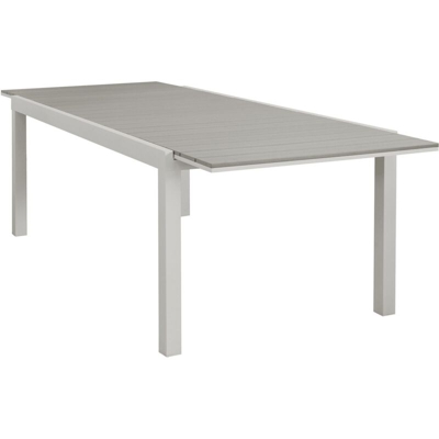 Tavolo "Pental" allungabile in alluminio e Polywood da giardino per esterno 180/240x100 cm -Tortora