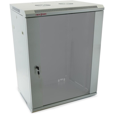 RackMatic - Armadio rack da muro 19" 18U 600x450x900mm parete bianco SOHORack de RackMatic