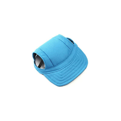 LangRay Sports Berretto da baseball per cani Cappello in tela con fori per le orecchie per cani di piccola taglia - Taglia S (blu), Cappelli en oferta