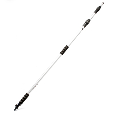 Manico telescopico in alluminio 4 m (3 x 1,4 m) con condotta per l'acqua