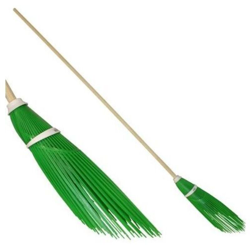 Scopa spazzina verde con manico precio