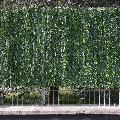 Siepe artificiale ornamentale in rotoli con foglie ad Ago Largo bicolore 1.5x3mt STI