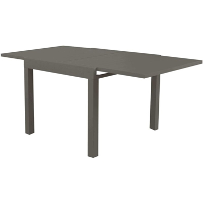 Set tavolo e sedie da giardino per esterno in alluminio cm 90/180 x 90 x 75 h con 4 sedute