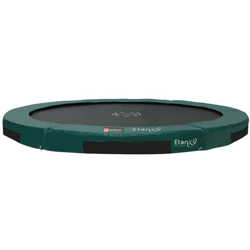 SOLO TRAMPOLINO Tappeto elastico interrato rotondo 366cm - verde. Un trampolino molto bello e integrato nel giardino. Senza rete di sicurezza, en oferta