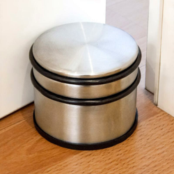 Fermaporta Ferma Porte Acciaio Gomma Antiscivolo 1,1 Kg 9 x7,5 Cm Cromato precio