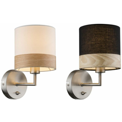 Lampada da Parete DKD Home Decor Bianco Nero Poliestere Metallo (2 pcs) (18 x 12 x 20 cm) precio