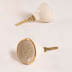 SKLUM Set di 2 maniglie in ceramica Joney Bianco Vetro características