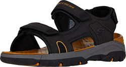 Skechers Tresmen Hirano, Sandali a Punta Aperta Uomo, Nero (Black Synthetic Blk), 43 EU en oferta