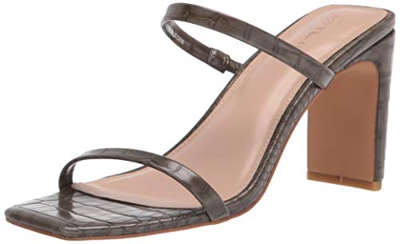 The Drop Avery-Sandali con Tacco Alto a Due Cinturini Heeled-Sandals da Donna, Capperi, 39 EU