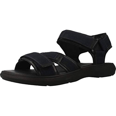Geox U Goinway B, Sandali Punta Aperta Uomo, (Navy/Black C0045), 45 EU