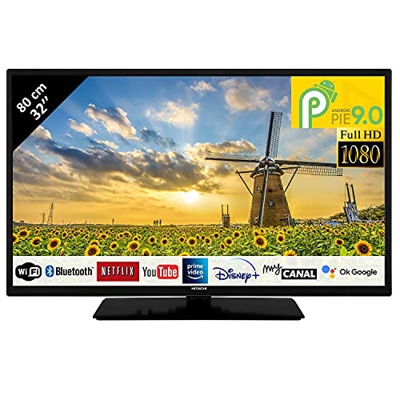 Hitachi 32HAE4252 - TV LED FullHD con Alexa Android Smart TV: Netflix, Youtube, Prime/Wifi/3 HDMI/2 USB