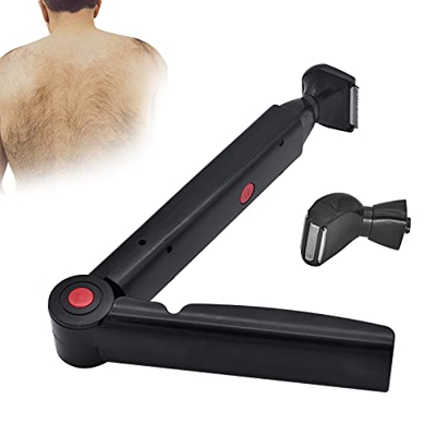 PEALOV Rasoio Per La Schiena Uomo,Rasoio Elettrico Per La Schiena,Rasoio Elettrico Con Impugnatura Pieghevole A 180 ° Con Ricarica Usb Posteriore Con 