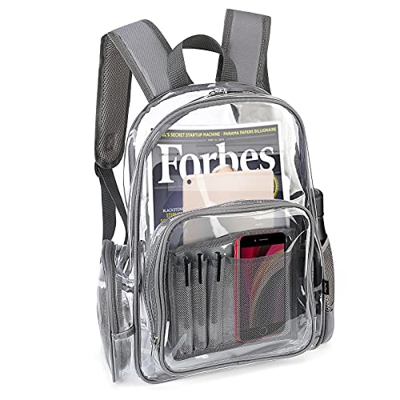 Procase Zaino Unisex in PVC Trasparente per Uomo e Donna, Zaino Scolastico Robusto Durevole Borsa del Libro, Borsa da Festival in Plastica per Stadio 