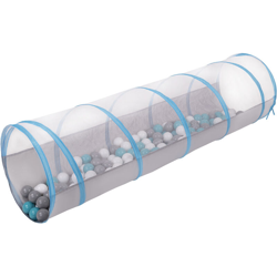 Selonis Pop-Up Tunnel Di Gioco Bambini Con 100 Palline Colorate Tubo, Grigio-Blu:Grigio/Bianco/Turchese - grigio-blu:grigio/bianco/turchese características