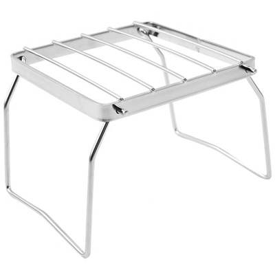 Portapentole da esterno Griglia in acciaio inossidabile Campeggio Pieghevole Luce da campeggio Picnic BBQ Zaino in spalla Pesca Escursioni,D'argento