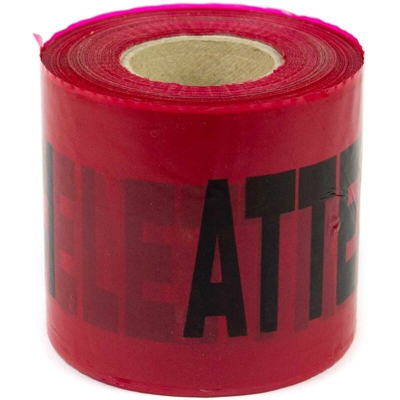 Nastro segnaletico rosso per cavi elettrici 200 m Flplast