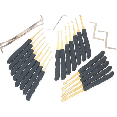 Set di strumenti per la raccolta delle serrature di sblocco professionale da 24 pezzi Kit di set di serrature per la pratica con custodia in pelle