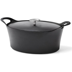 Pentola in Ghisa Smaltata 3,9 L 29 cm Ovale Nera - Nero - Cuisinox precio