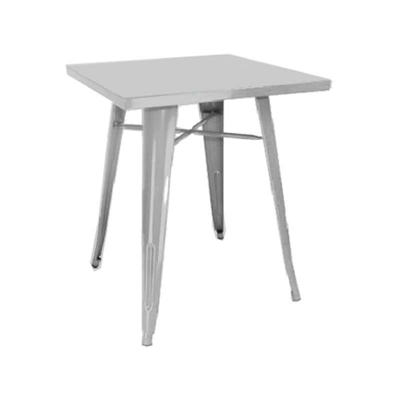 Tavolo Lamiera Silver 60 x 60 cm