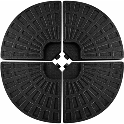 Set Base per Ombrellone in Plastica, Riempibile con Acqua e Sabbia, Base di Appoggio Supporto per Ombrellone, Base con 4 Pezzi a Croce, 48 x 48 x 7,5 en oferta