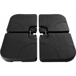 Set Base per Ombrellone in Plastica, Riempibile con Acqua e Sabbia, Base di Appoggio Supporto per Ombrellone, Base con 4 Pezzi a Croce, 50 x 50 x 7,5 precio