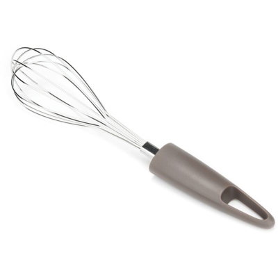 Frusta con Manico Marrone in Acciaio Inox e Polipropilene