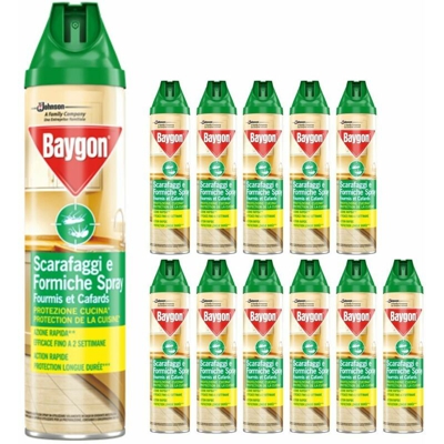 insetticida spray scarafaggi e formiche protezione casa 12 flaconi - Baygon