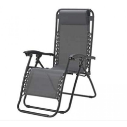 Sedia Reclinabile Zero Gravity In Textielene Grigia en oferta