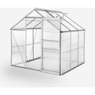 Serra da giardino alluminio policarbonato porta finestra 183x185x205cm Vanilla