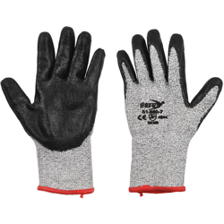 3 paia di guanti resistenti al taglio Protezione Sicurezza in EN388 Livello 5 impregnato di nitrile Rivestimento in PU ultrasottile Gomma nitrilica en oferta