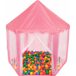 Selonis Tenda Principessa Casstello Pop-Up Con 900 Palline 6Cm Per Bambini, Rosa: Giallo/Verde/Blu/Arancione - Rosa: Giallo/Verde/Blu/Arancione en oferta