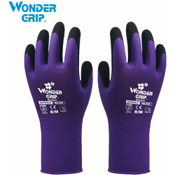 1 paio di dita di sicurezza sul lavoro impregnate di nitrile per il magazzino di manutenzione del giardinaggio per uomini e donne (viola S) precio