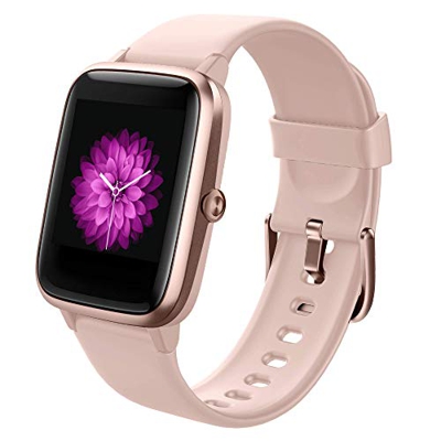 Smartwatch Donna, Orologio Fitness Tracker Impermeabile IP68 Cardiofrequenzimetro Sonno salute delle donne Contapassi Cronometro Notifiche Messaggi Co