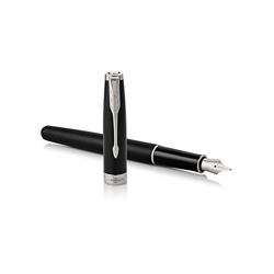 PARKER Sonnet Penna Stilografica, Laccatura di Colore Nero Opaco con Finiture in Palladio, Pennino Sottile, Confezione Regalo precio