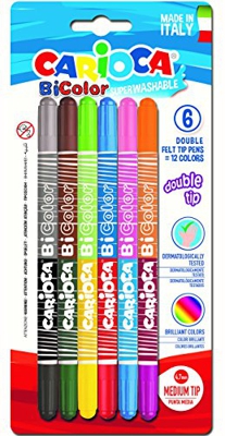 Carioca bi-color – Punta in Feltro, Confezione da 6