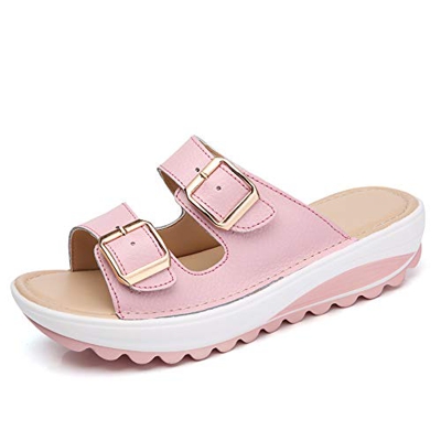 1Sconto Donna Scarpe Mesh Platform Dimagranti Sportive Basculanti Fitness Scarpe da Ginnastica Sneaker Zeppa Summer Donna Casual Respiranti Pantofole 