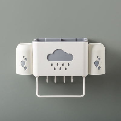 Scaffale da cucina a parete Set di tazze per spazzolino da denti Porta spazzolino da denti Porta spazzolino da denti Porta asciugamani senza bisogno