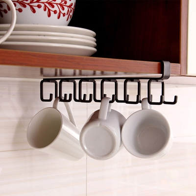 Gancio a clip per armadietto trasversale Gancio portabicchieri adesivo sotto Gancio per armadietto Distanza 12 Gancio Tazza da caffe Supporto senza